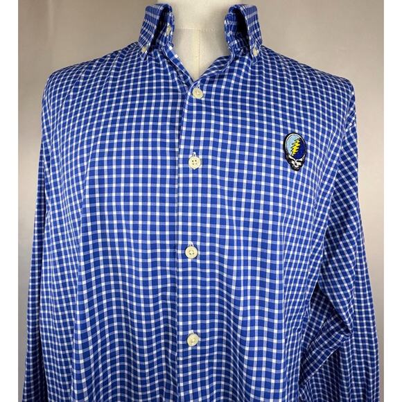 Grateful Dead Steal Your Face Peter Millar Summer Comfort Button Down (XL) - Picture 5 of 9